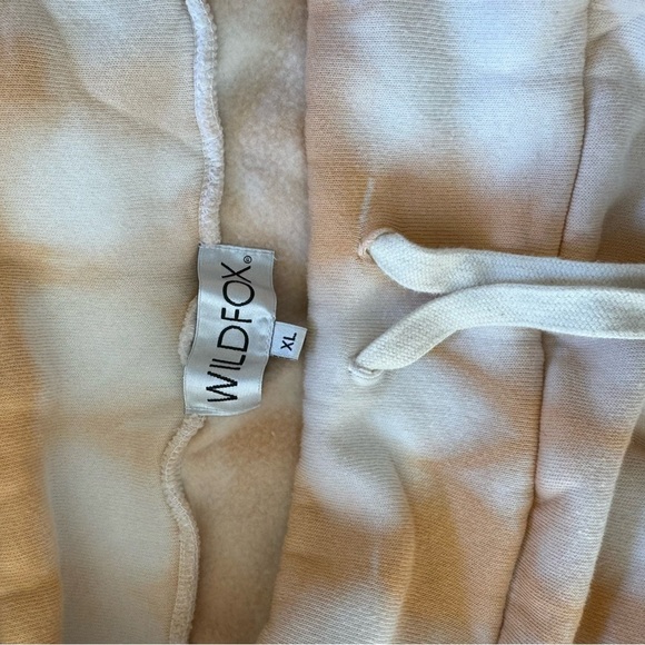 WILDFOX Jude Pant In tie dye Orange wide leg sweatpants - Picture 4 of 9